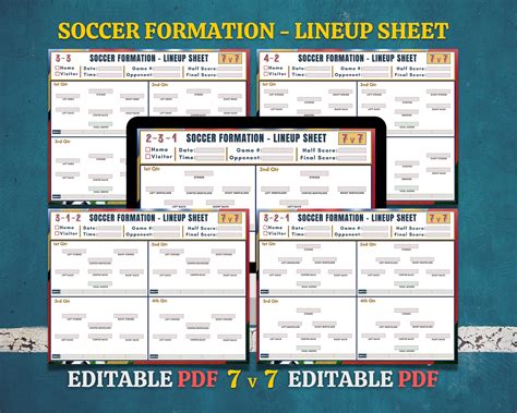 7V7 Soccer Lineup Template