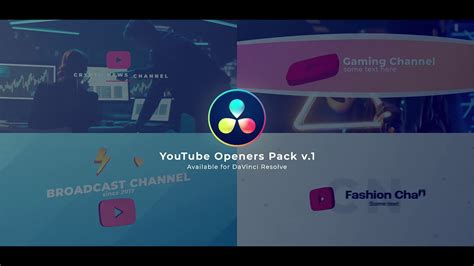 Youtube Openers Pack | DaVinci Resolve Template SBV-349196162 - Storyblocks