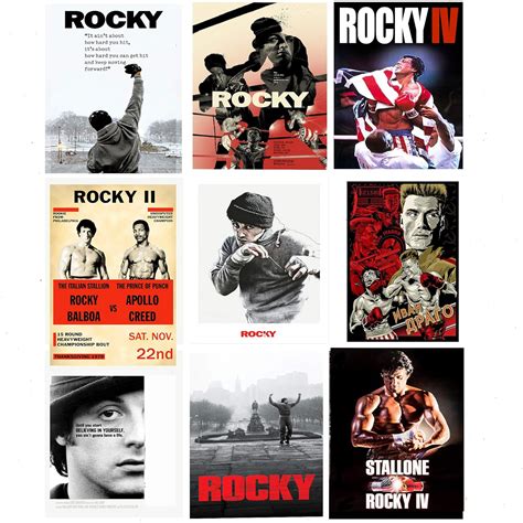 Tallenge Rocky Balboa Poster (Paper; 12 x 17 inch, Multicolor) - Set of ...