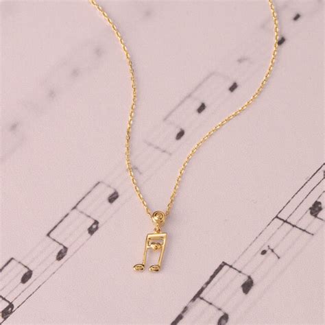 Melodic Love Note 14KT Gold Chain & Pendant