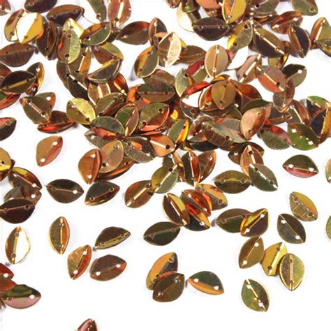 Buy Light Gold color Leaf shape sequins online at wholesale prices ...