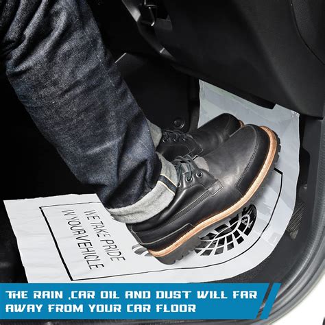 Riakrum 500 Pcs Disposable Car Floor Mat Plastic Auto Floor Car Mat ...