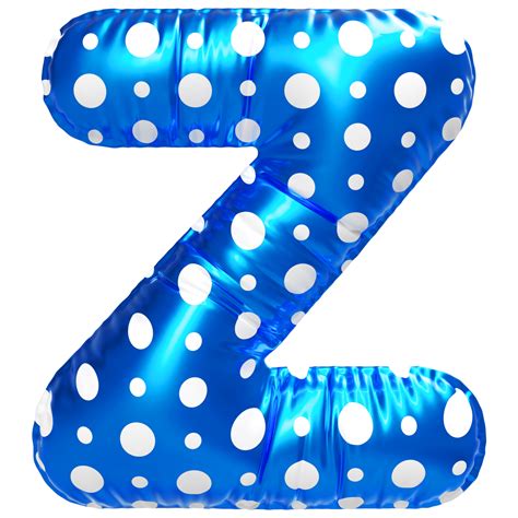 Blue letter Z font 3d render 36306370 PNG