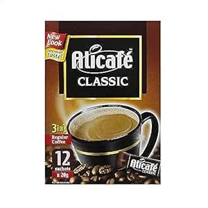 Alicafe Classic 3-in-1 Instant Coffee 240 grams (12 Sachets, 20 grams ...