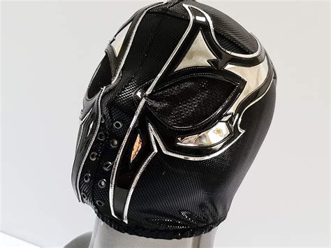 Buy Silver Black Viper Mask Wrestling Mask Luchador Costume Wrestler ...