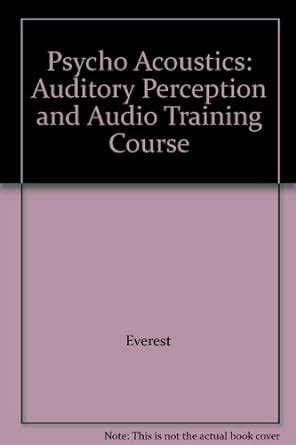 Psycho Acoustics: Auditory Perception and Audio Training Course ...