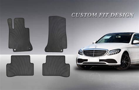 HD-Mart Auto Floor Mats Custom Fit for Mercedes-Benz C Class Sedan 2015 ...