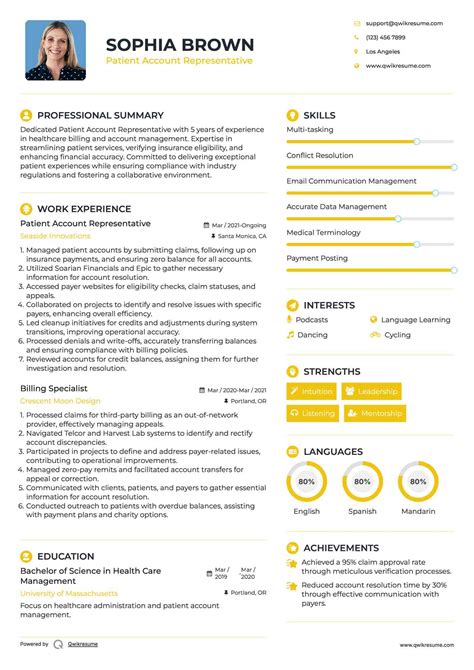10+ Patient Account Representative Resume Samples & Templates for 2025