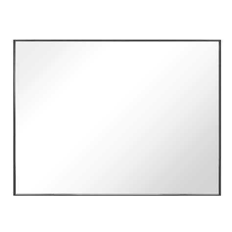 GETLEDEL 36-in x 27-in Framed Bathroom Vanity Mirror (Black) MR-2523BK ...