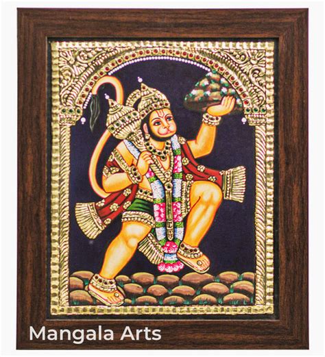 Buy Online Hanuman / Anjaneya Tanjore Paintings | Mangala Arts