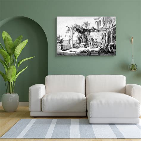 Palace Of Roman Emperor Tiberius Canvas Painting Synthetic Frame ...