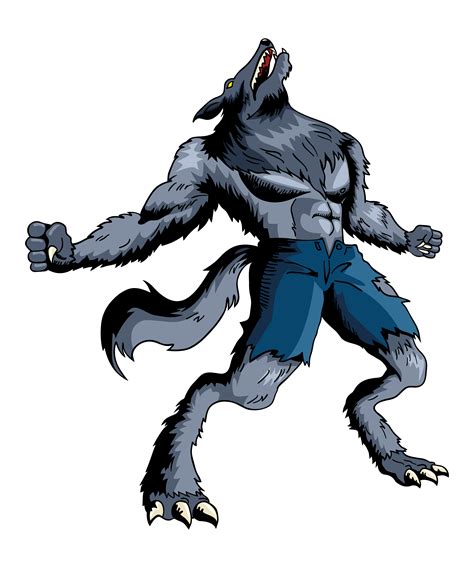 Werewolf Cartoon Illustration 1851134 Vector Art at Vecteezy