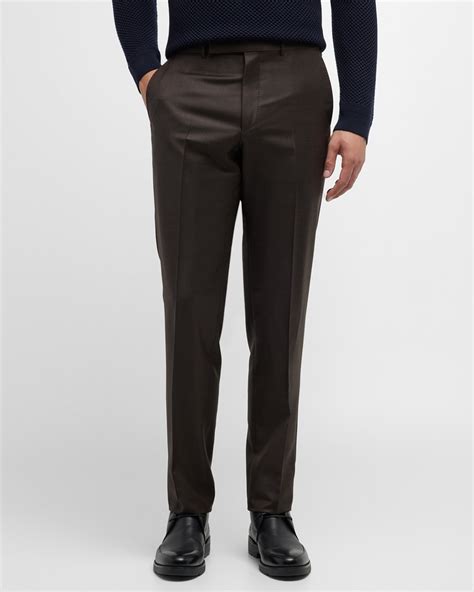 Paul Stuart Men's Harley Solid Wool Pants | Neiman Marcus