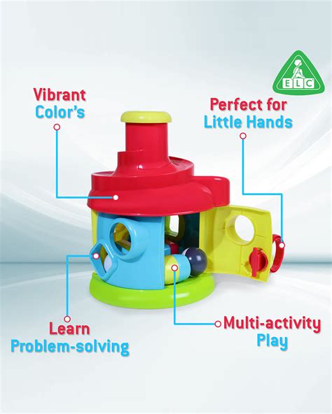 ELC Twist & Turn Activity House-With Hammer & Rolling Balls-Shape ...
