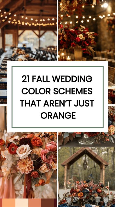 21 Fall Wedding Color Schemes That Aren’t Just Orange | Fall wedding ...