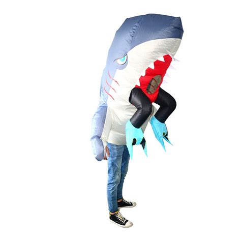Llvv Halloween Inflatables Shark Adult Cosplay Costume Funny Inflatable ...