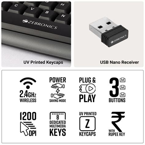 Zebronics Companion 112 Wireless keyboard and Mouse Combo
