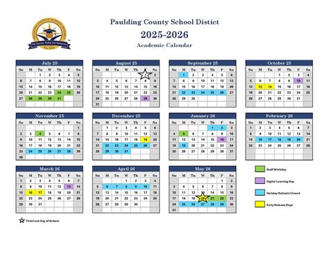 Paulding County Schools Calendar 2025-2026 | Holidays