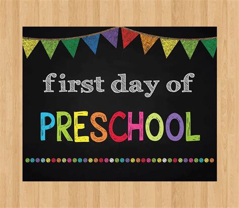 First Day Of Preschool Printables - Printable Calendars AT A GLANCE