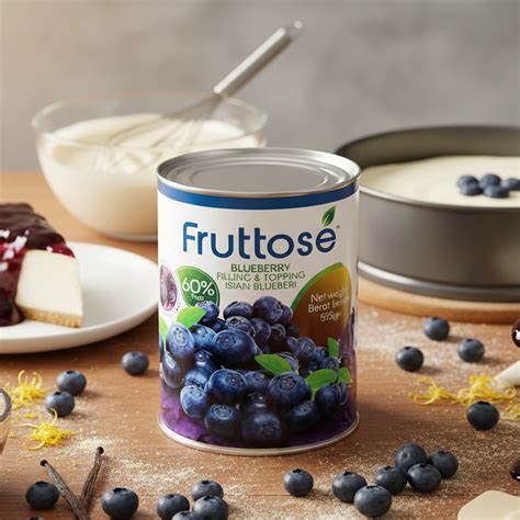 Blueberry Filling & Topping (60% Fruit) 595 g By Fruttose