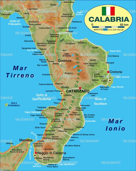 Image result for Calabria Map
