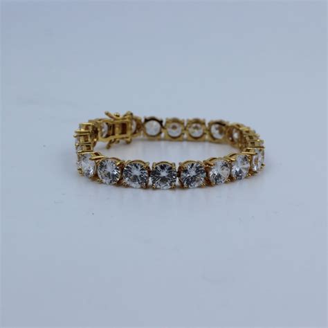 Aurora Gleam Gold-Tone American Diamond Bracelet – Beget