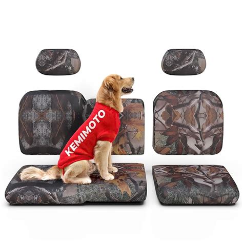 KEMIMOTO UTV Seat Cover Set Camo for 60/40 Split Back Seat Compatible ...