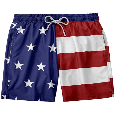 American Flag Swim Shorts Men