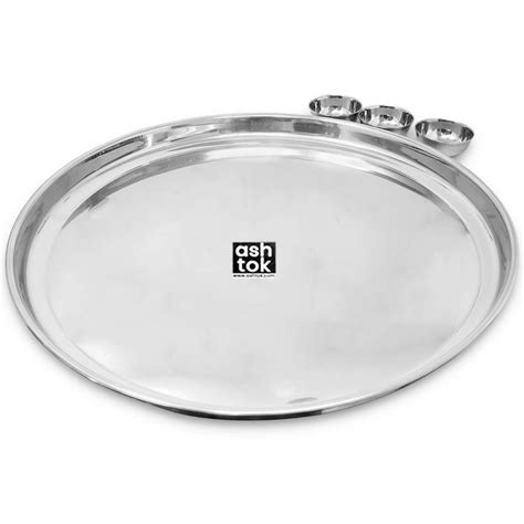Buy Stainless Steel Mandi Plates set | Dinner Plates – Ashtok
