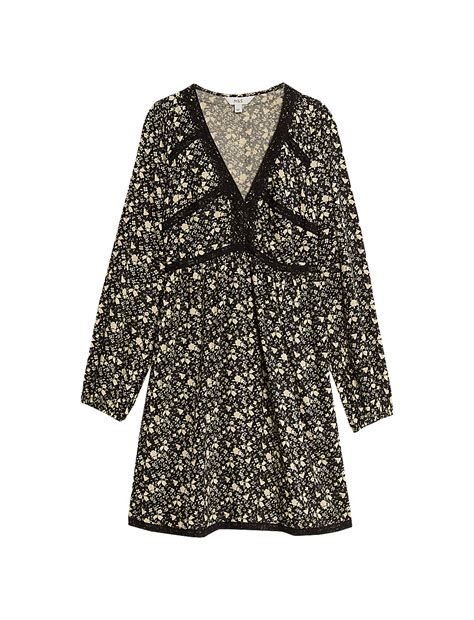 Buy Printed Lace Insert Mini Waisted Dress at Marks & Spencer