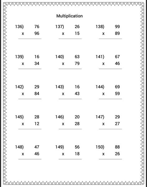 Image result for 3rd Grade Math Worksheets Multiplication