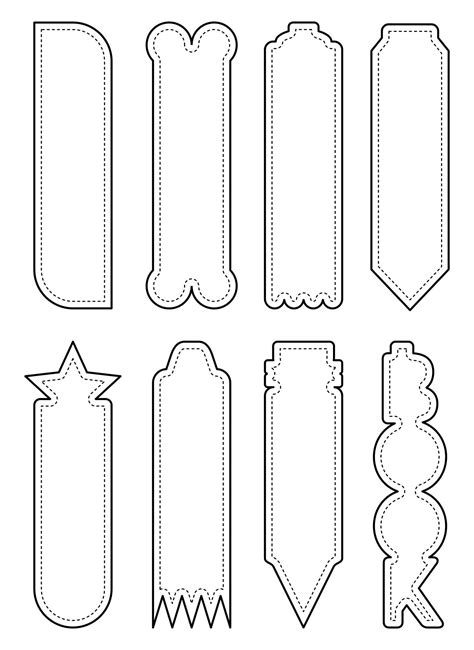 Plain Bookmark Template | Printable AT A GLANCE