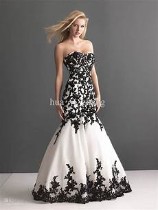 White Wedding Dress With Black Lace by 30 Black And White Wedding Dresses Combination Fashion White Wedding Dress With Black Lace
