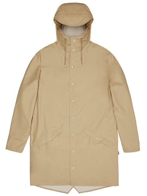 Rains Womens Sand Long Essential Jacket | Designerwear