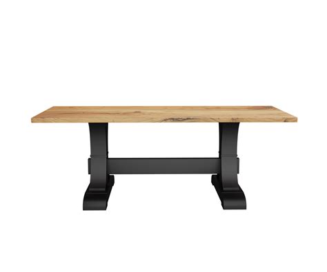 Merrick Solid Wood Dining Table with Black Legs | 10% Off – Wakeup India
