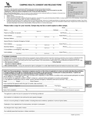 Lake Champion Health Form - Young Life Charlottesville - Fill and Sign ...