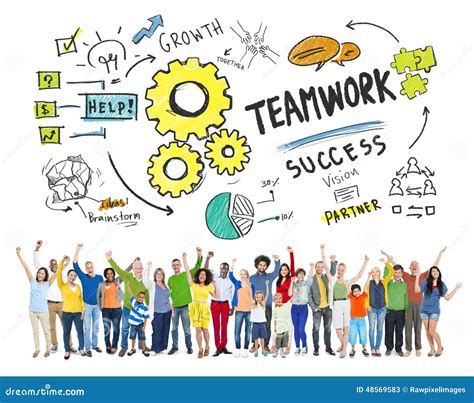 Teamwork Team Together Collaboration People Celebration Concept Stock ...