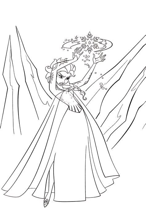 Frozen 2 Queen Elsa Coloring Page Coloring Pages