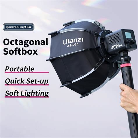 Ulanzi AS-D30 30cm Mini Bowens Mount Octagon Softbox Octagonal Speedli ...