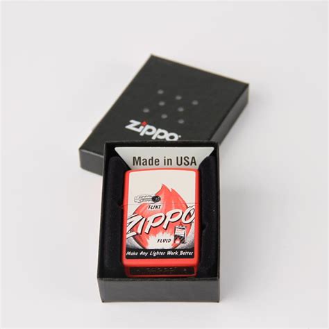 Zippo rot color A Flint N Fuel 2003575 | ExcaliburShop