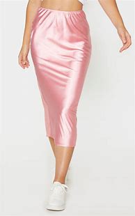 Image result for Pink Satin Skirt