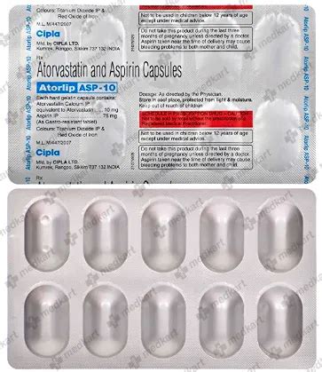 ATORLIP ASP 10MG CAPSULE 10'S Price, Uses, Side Effects & Substitutes ...