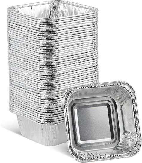 Amazon.com: PLASTICPRO Disposable 3'' X 3 X 2'' Inch Square Aluminum ...