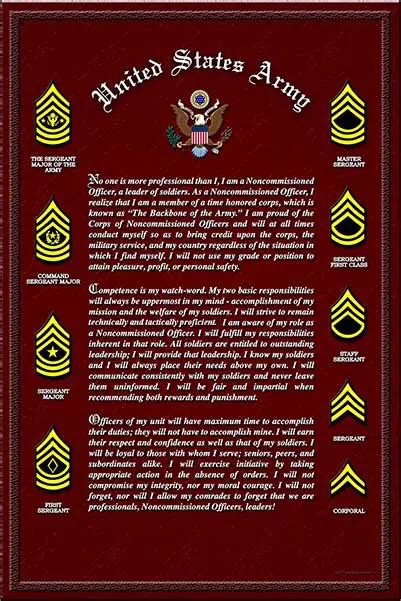 The "NCO Creed" - 289 Powerful Words Every Noncommissioned Officer Must ...