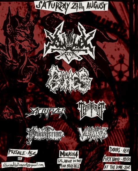 Vortex of End, Bones, TerrifianT and more@Magasin4, Brussels 27/08/2022 ...