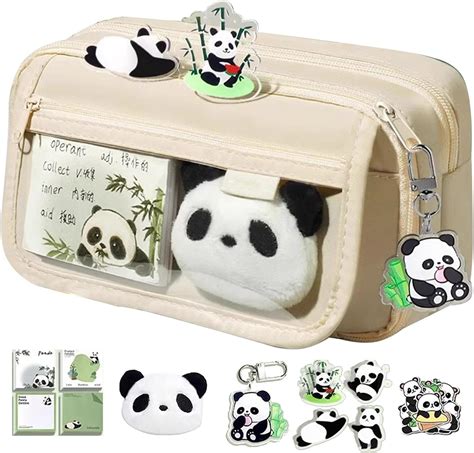 Yuemeuy Panda Pencil Case | Large Panda Pencil Pouch | Pencil Bag with ...