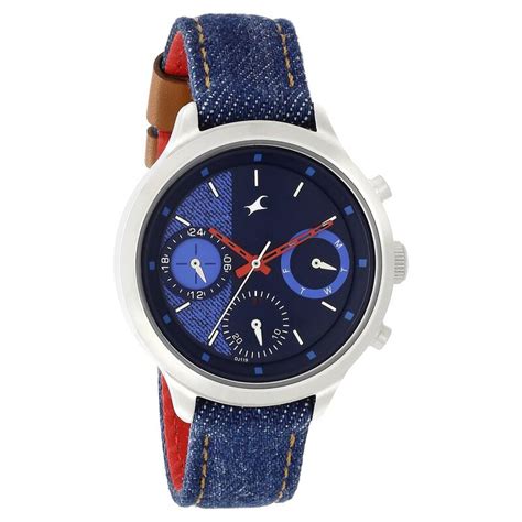 Fastrack Denim Quartz Multifunction Blue Dial Denim Strap Watch for Girls