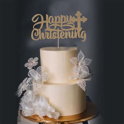 Buy Christening Cake Topper, Baby Christening Decorations, Christening ...