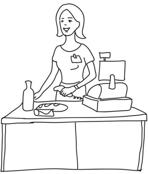 Shopkeeper Coloring Pages 的图像结果