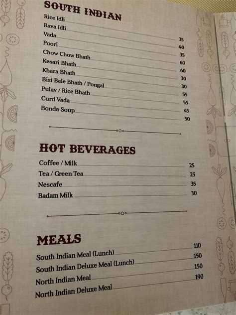 Menu at Shiv Sagar, Jigani, apc circle
